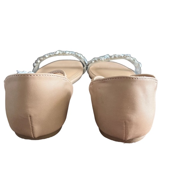 JUSTFAB New Scarlett Flat Sandal With Embellished Strap Wraparound Ankles Ties - Picture 7 of 10